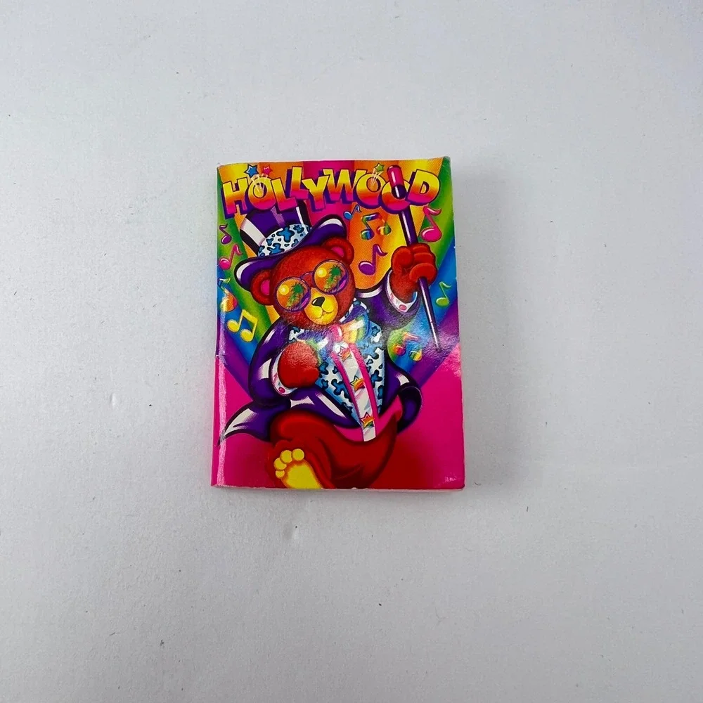 Lisa Frank Hollywood Bear Mini Notebook Stationery Vintage 90s Y2K Rainbow Pink